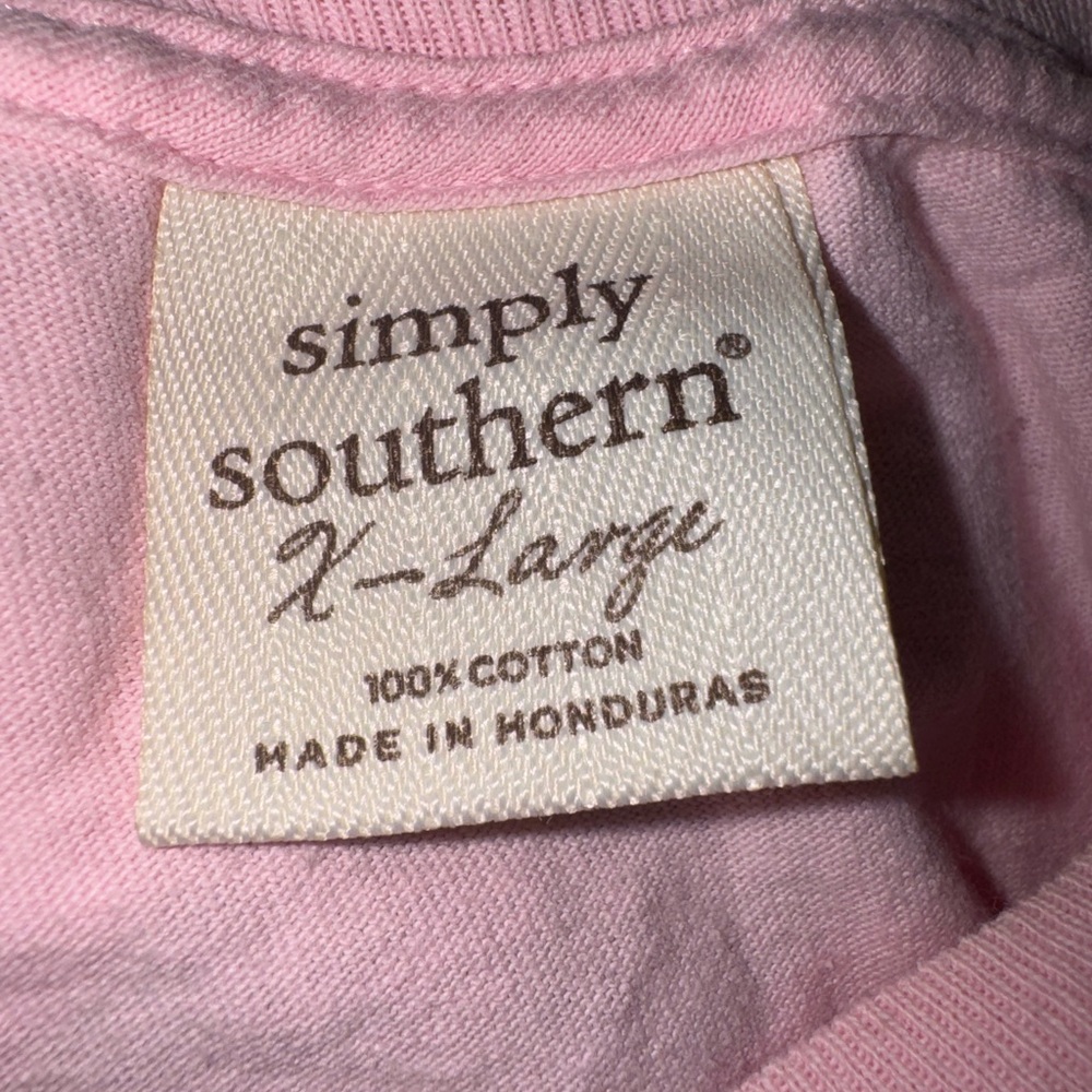 Simply Southern Women's Pink Short Sleeve Tee - Picture 3 of 3